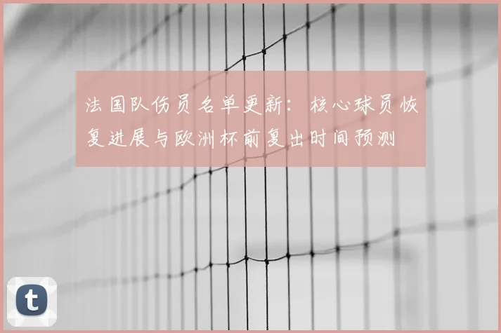 法国队伤员名单更新：核心球员恢复进展与欧洲杯前复出时间预测
